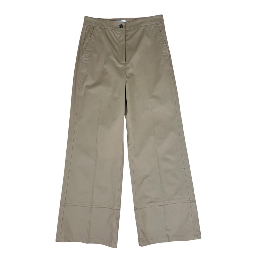 Marella Max Mara Cotton Stretch Chino Pants Tan Size US 6 Effortlessly Chic